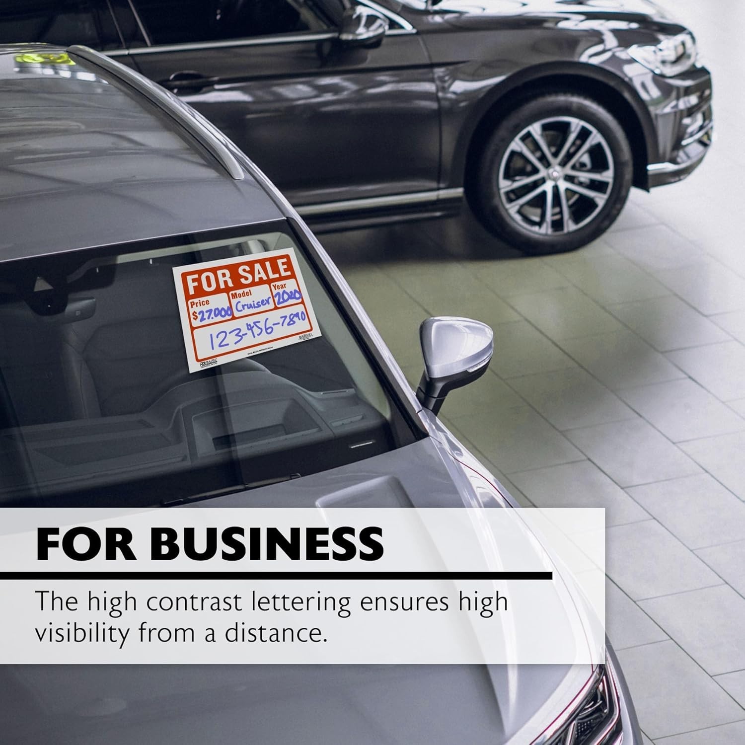 For Sale Sign 12×9 Inch Indoor Outdoor Vinyl 4-Pack High Visibility