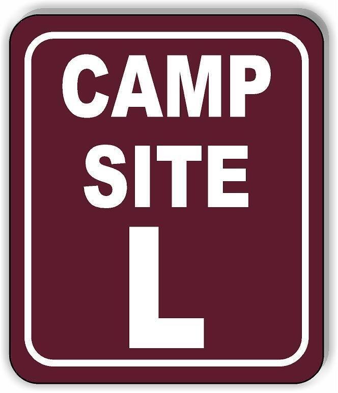 Camp Site L Camping Aluminum Composite Sign