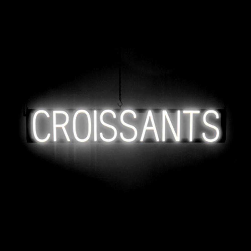 SpellBrite CROISSANTS Sign | Neon Sign Look, LED Light | 37.2″ x 6.3″