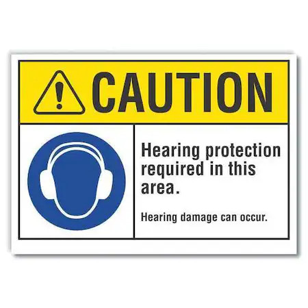 Lyle Lcu3-0055-Ed_14X10 Caution Sign, 14″W, 10″ H, 0.004″ Thickness,