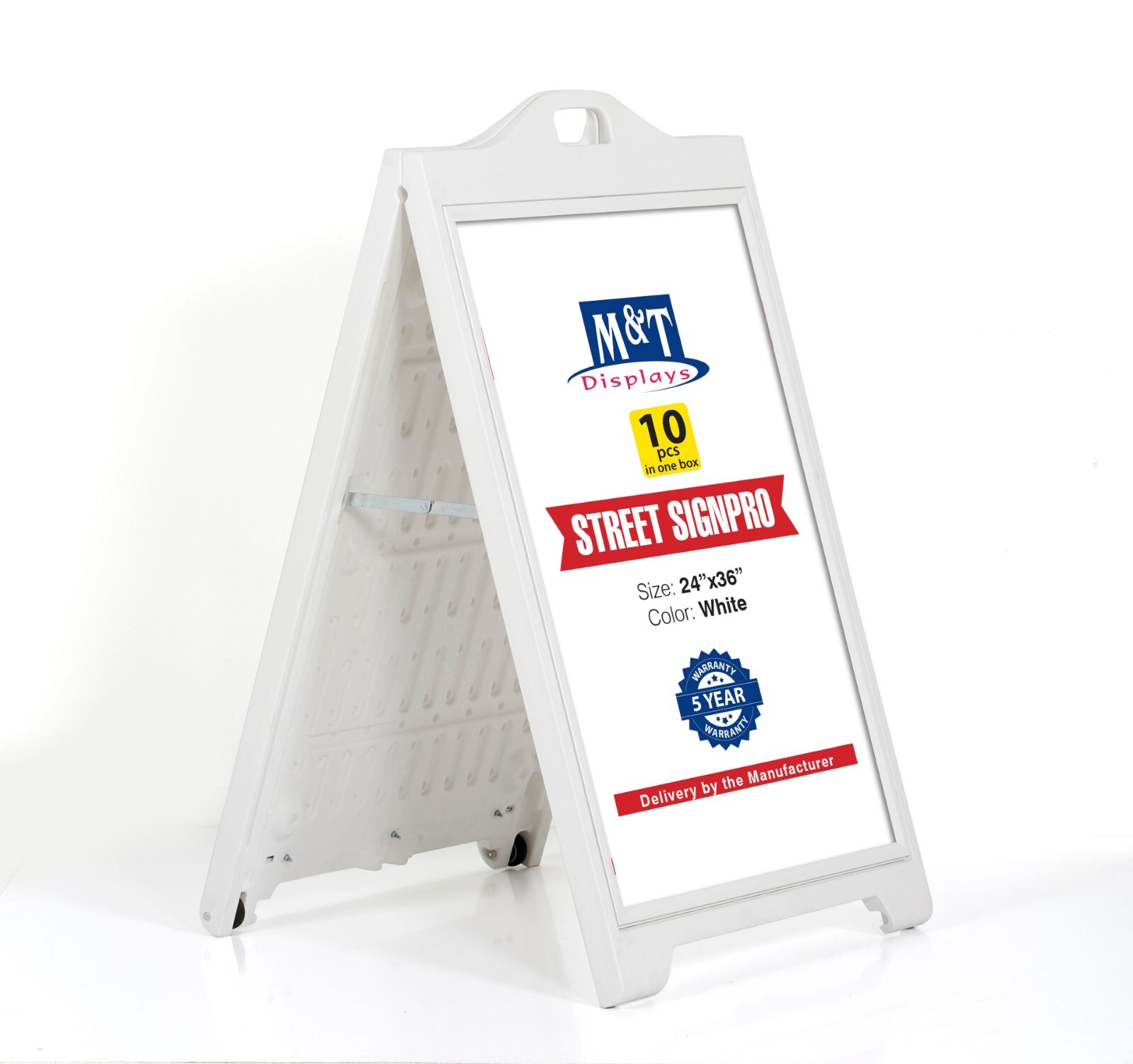Street SignPro without LENS Cover 24×36 A-Frame Sidewalk Sign White (Lot of 10)