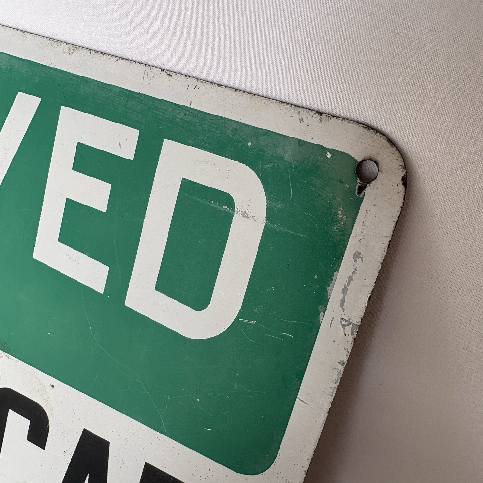 “Reserved For Company Car” Metal Sign corner holes for mounting 6.5″ x 14″