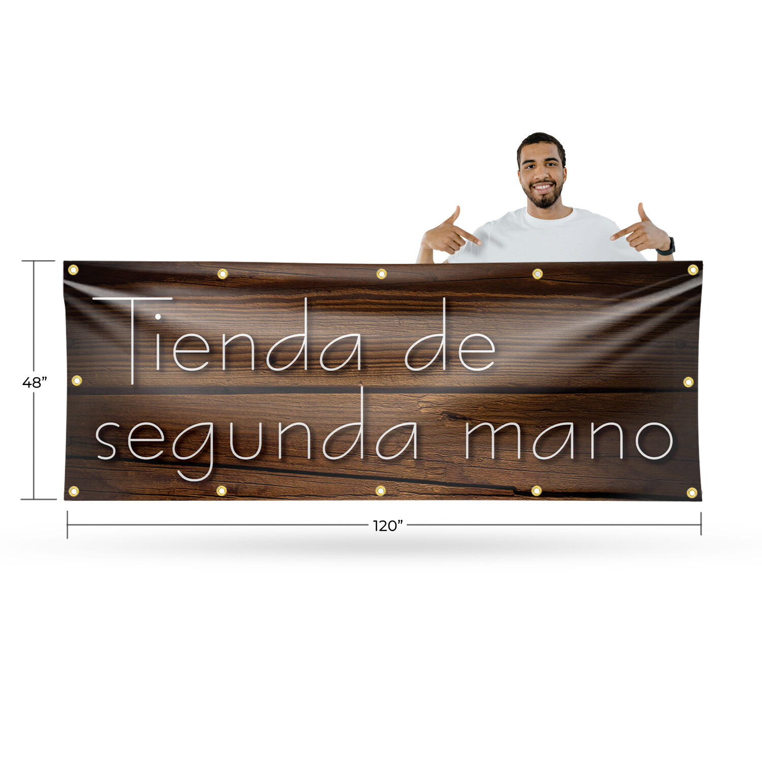 Tienda de Segunda Mano Vinyl Banner Sign with Metal Grommets Heavy-Duty