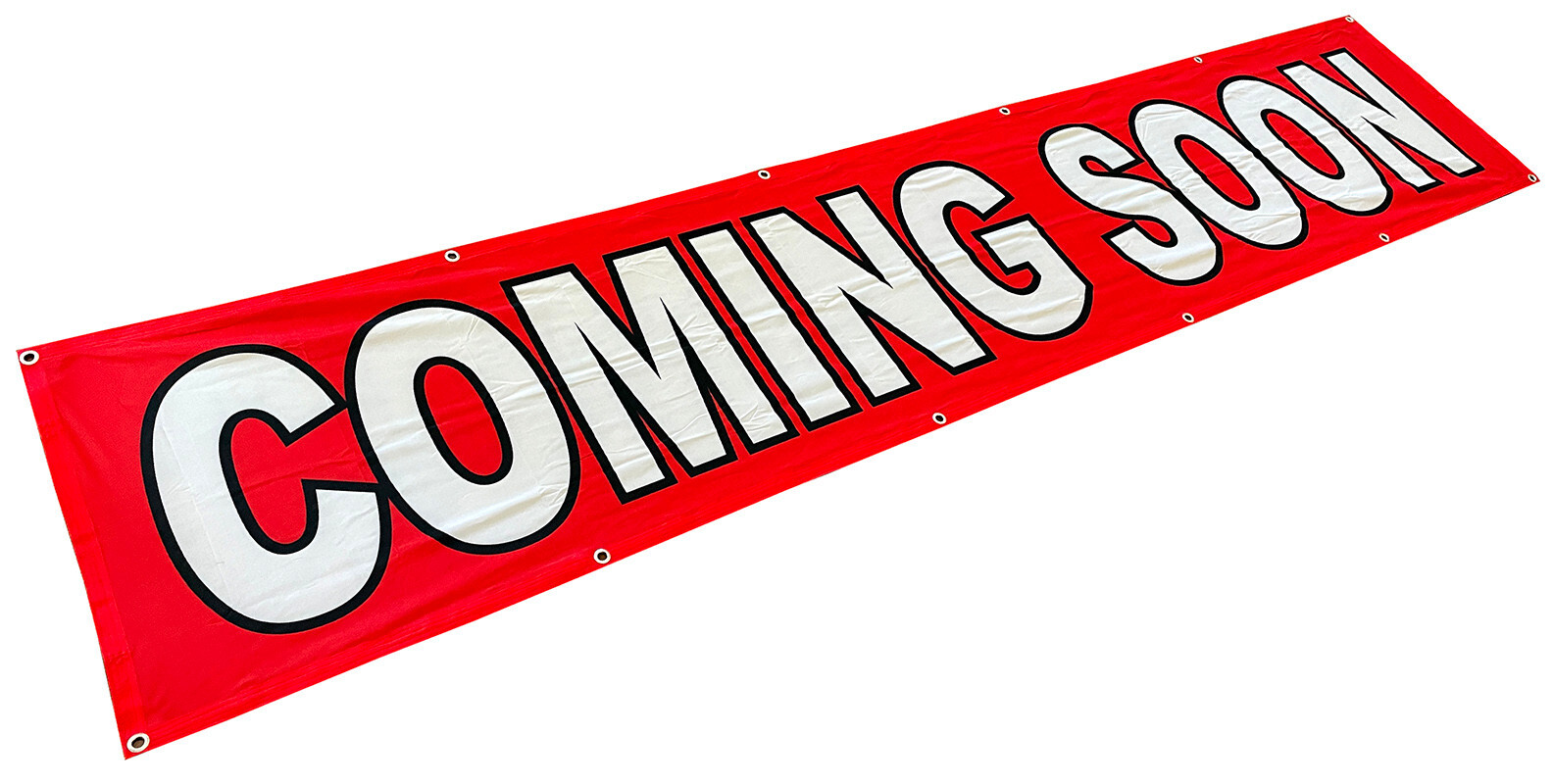 2×10 feet COMING SOON Banner Polyester Fabric Sign rb