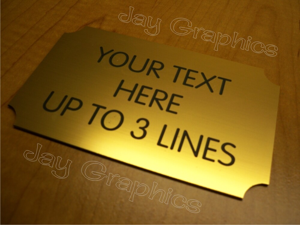 Custom Engraved Brushed Gold 3×5 Office Suite Wall Sign Small Business Reception