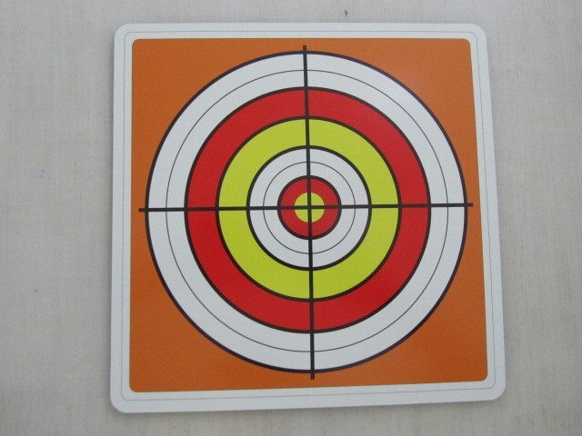ORANGE Shooting Target Metal Sign 12″x12″ Plinking Range Practice Indoor Outdoor