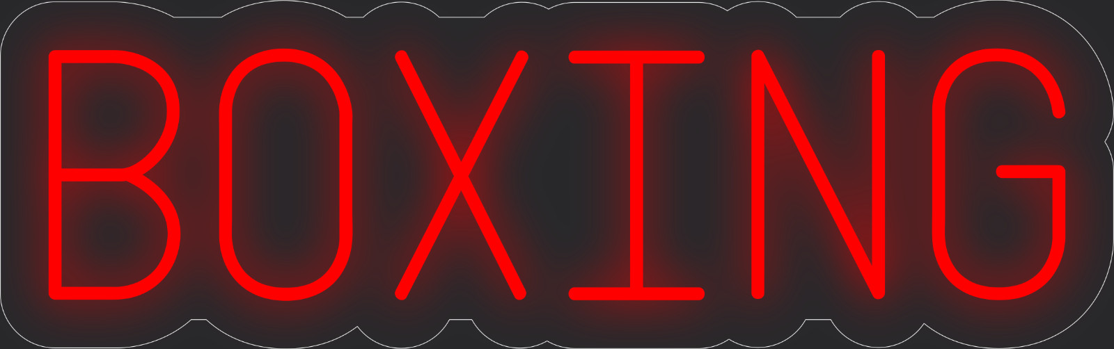Boxing Neon LED Sign Business Wall Decor Lighted Store Sign 24 x 8 in.