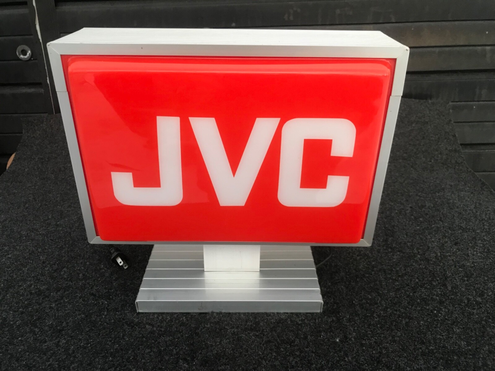 Vintage JVC lighted box sign advertising stereo speaker stereos electronics