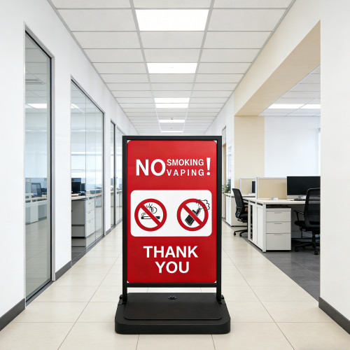 24″x36″ Outdoor/Indoor Advertising Holder Water Filled Base，Sidewalk Sign Holder
