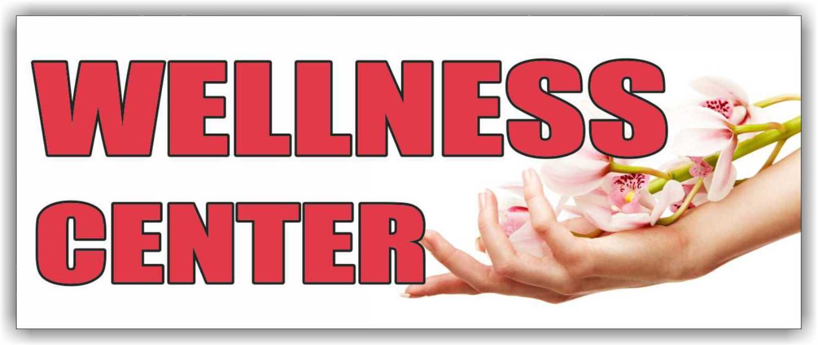 WELLNESS CENTER Advertising Banner Vinyl Sign Fitness Center Gym Spa Beauty Shop