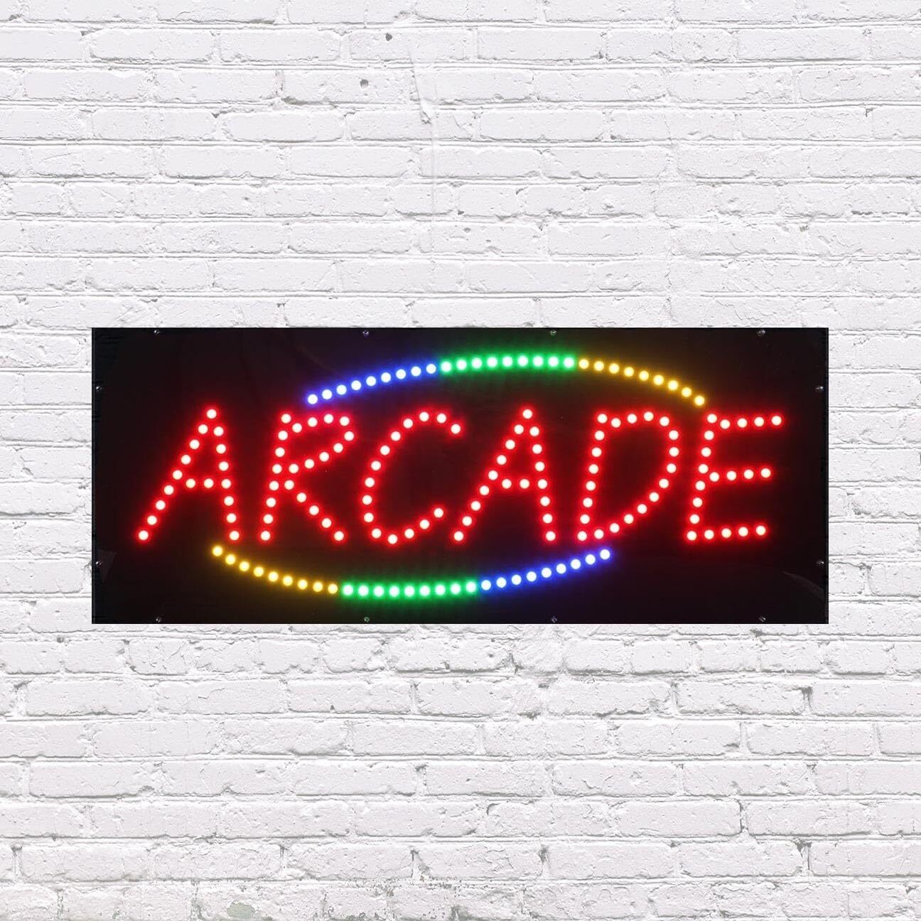 LED Arcade Sign | Light Up Sign | 11″h x 27″w x 1″d