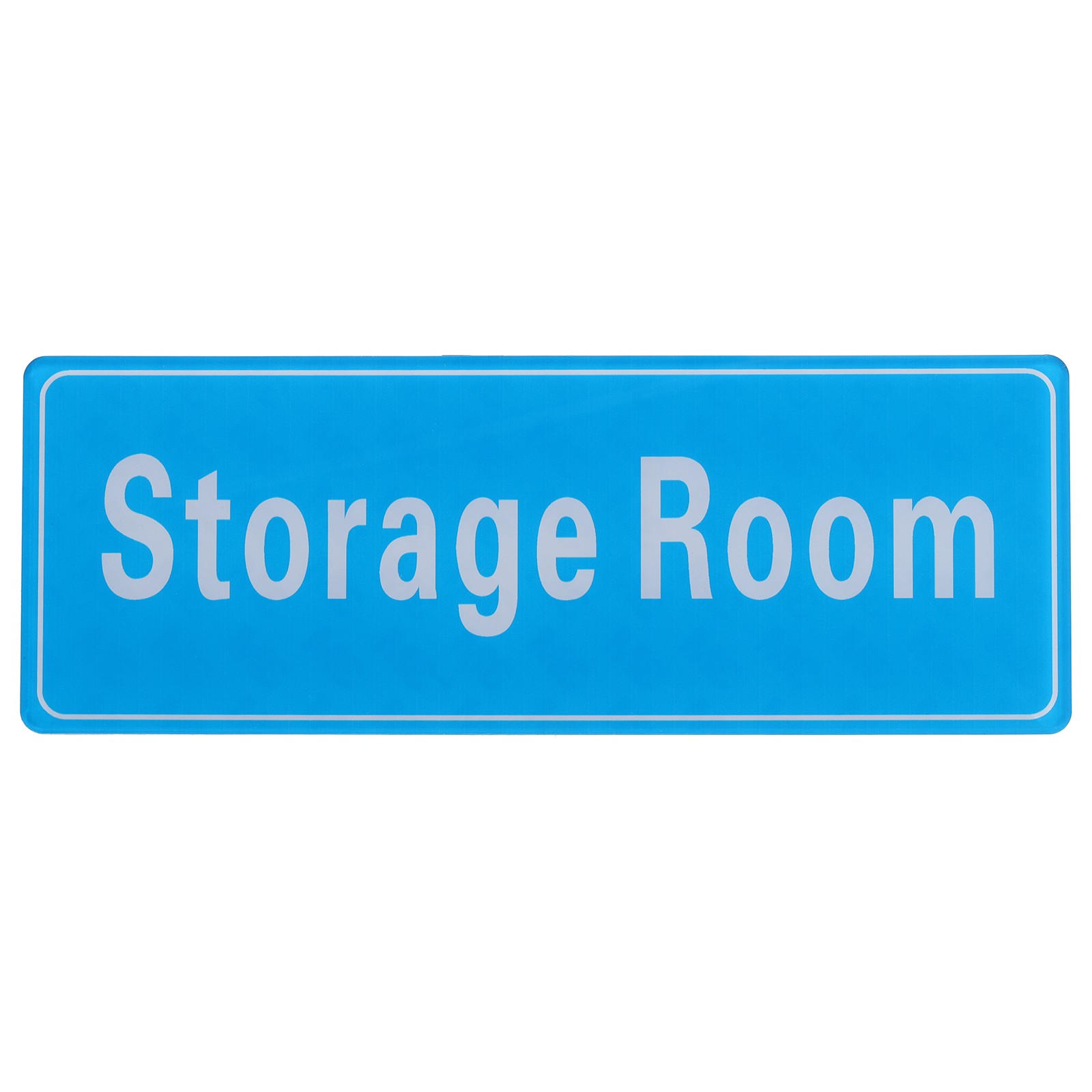 9″x3″ Storage Room, 1Pcs Room Door Sign Self-Adhesive Light Blue with White Text