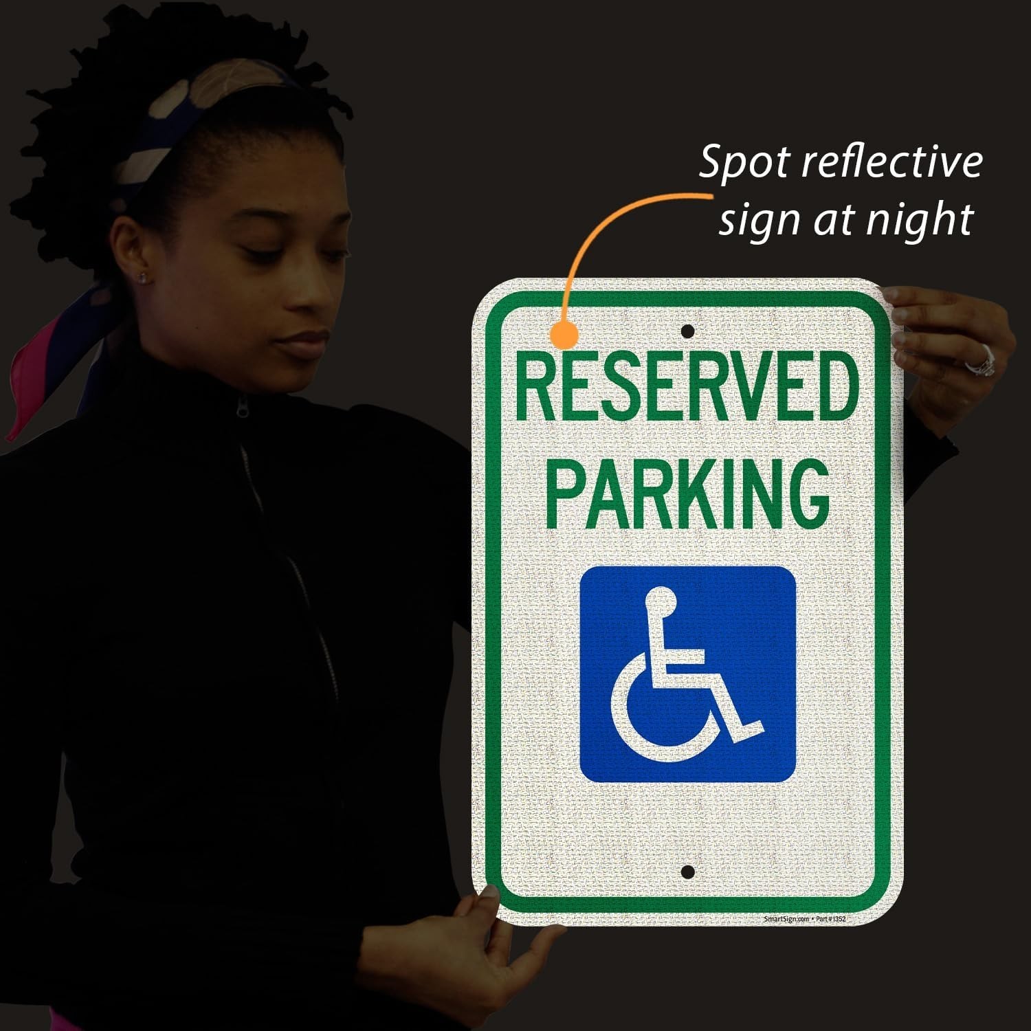 Pack of 2 Federal Handicap Reserved Parking Signs