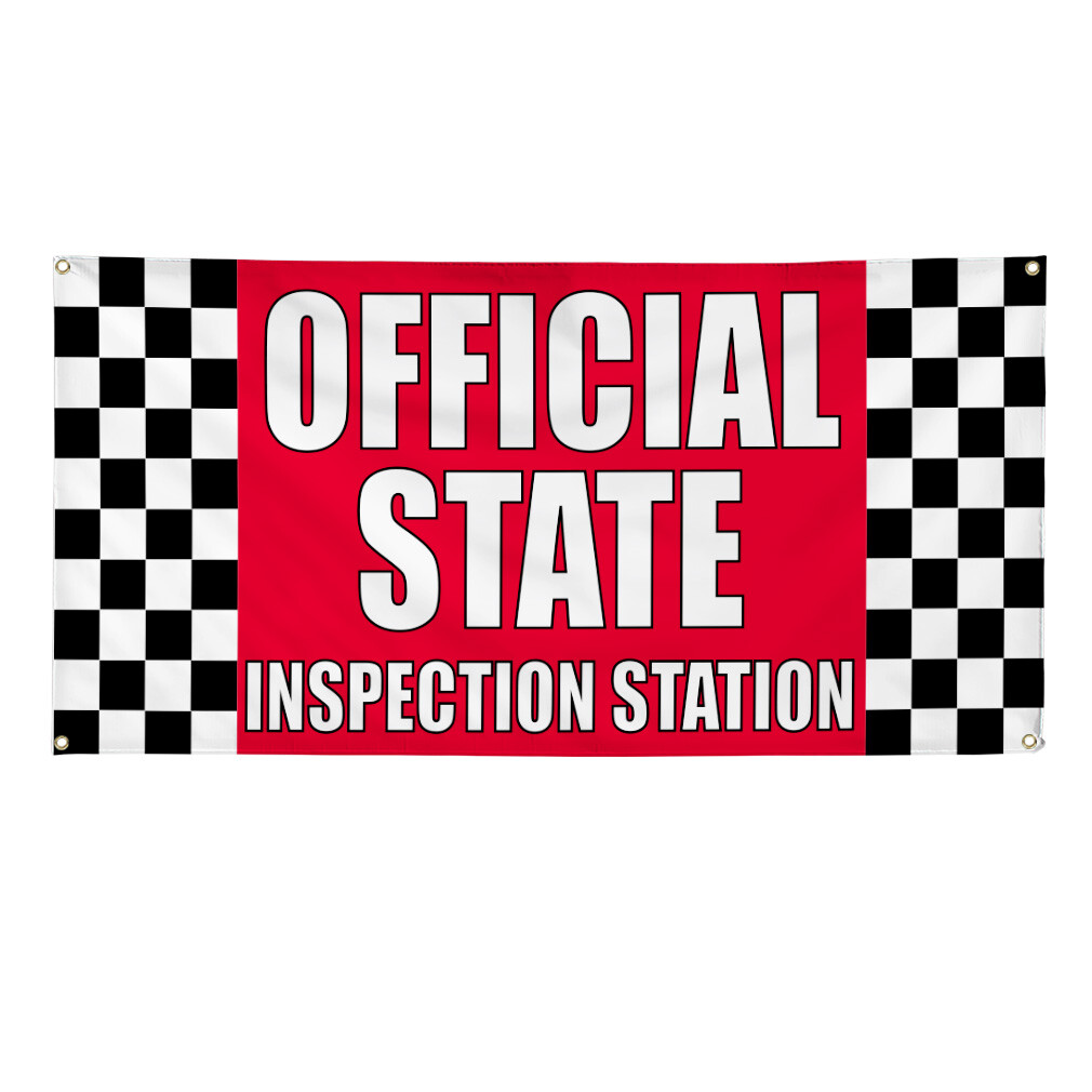 Vinyl Banner Multiple Sizes Official State Inspection Station #1 Business