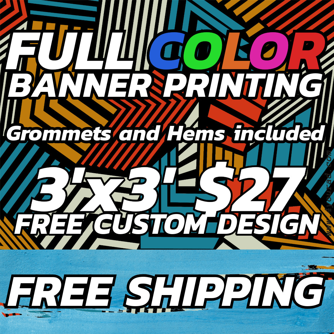 3ft x3ft Custom Vinyl Banners – Perfect for Business & Events