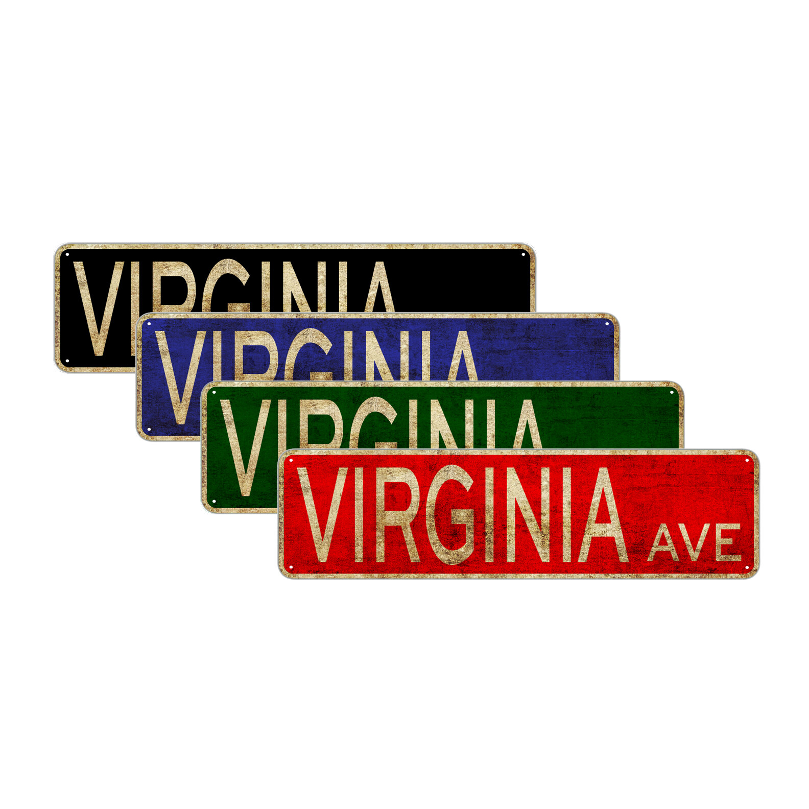Virginia Avenue Street in Washing Sign Vintage Décor US State Aluminum Tin Sign