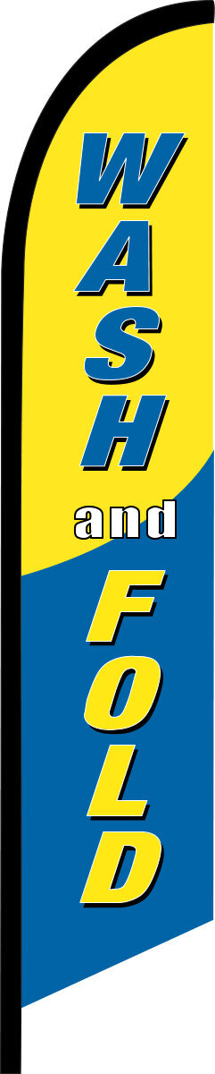 WASH and FOLD Premium quality swooper feather flag vertical banner sign 8713