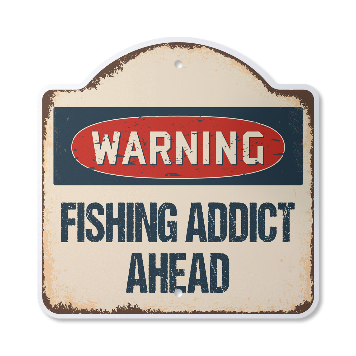 Fishing Addict Plastic Novelty Sign Men Fish Sport Boat Water Rod Reel