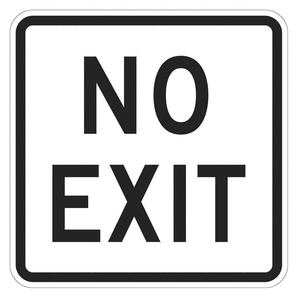 LYLE T1-1915-EG_12x12 No Exit Sign For Parking Lots,12″ x 12″ 448T51