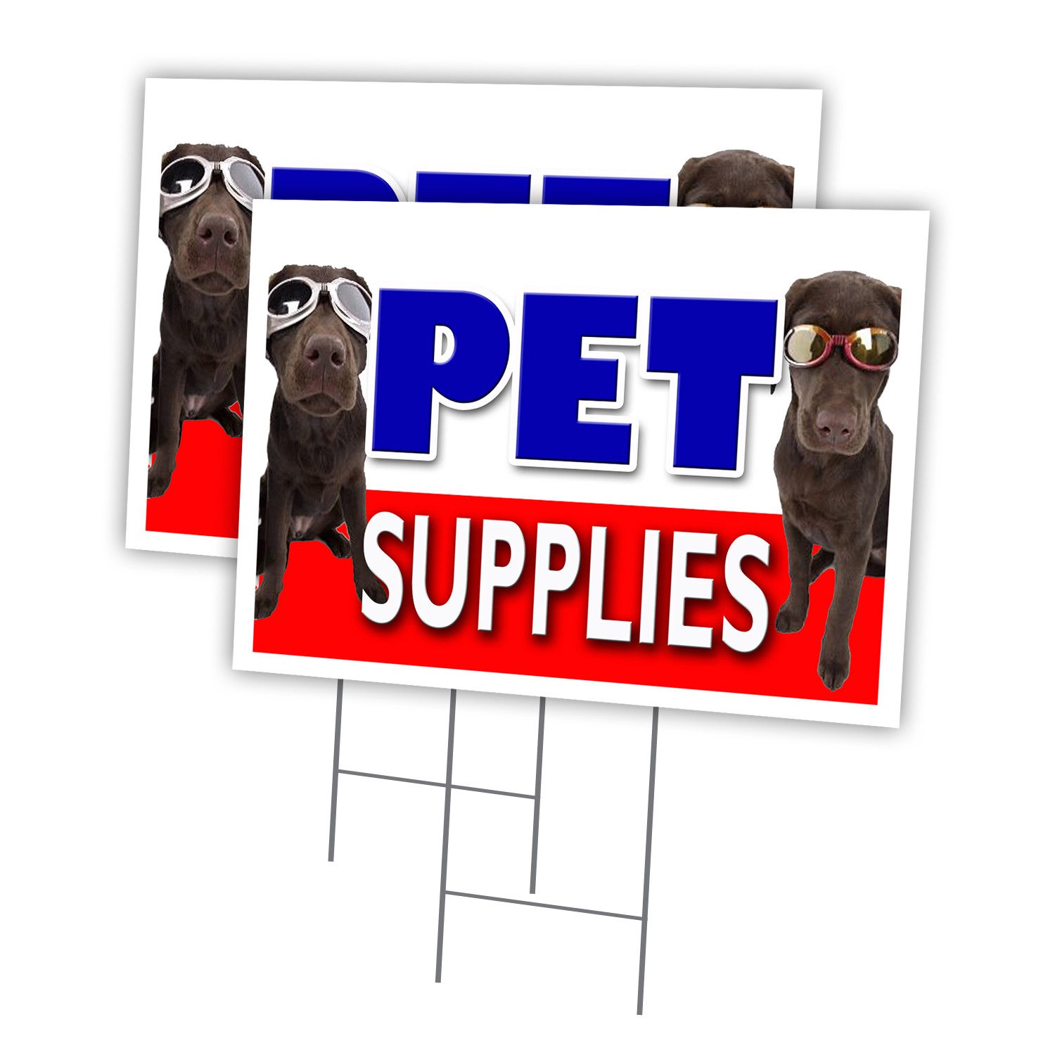 Pet Supplies Multi-Pack of Yard Signs & Stake outdoor plastic coroplast window