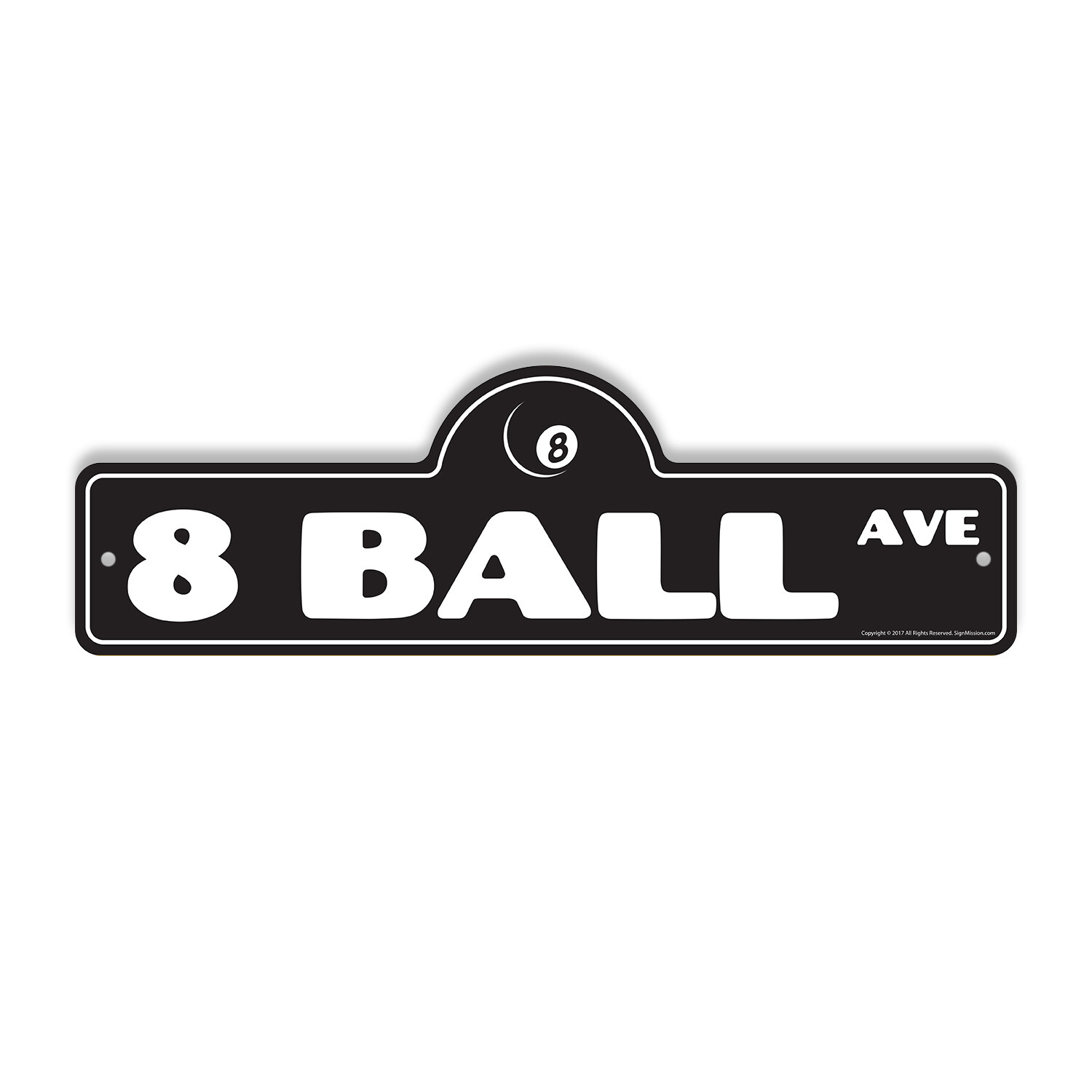 8 Ball Plastic Street Sign Crossing Xing Gift Novelty Funny