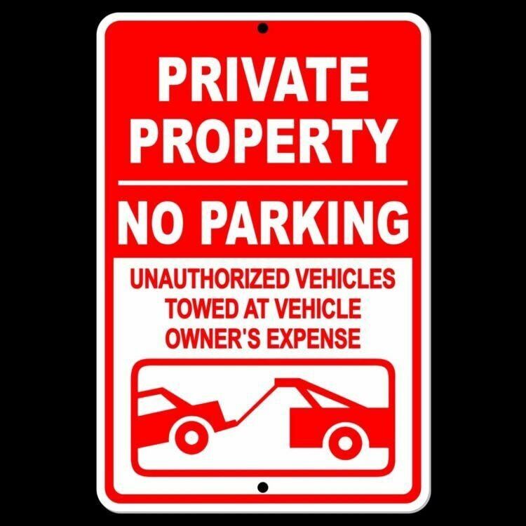 Private Property No Parking Violators Towed At Owners Expense Sign / Decal