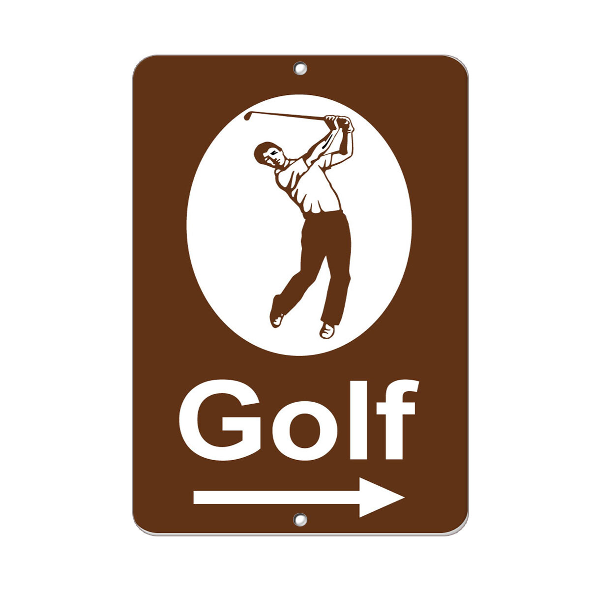 Vertical Metal Sign Multiple Sizes Golf Arrow Activity Campground Parksign