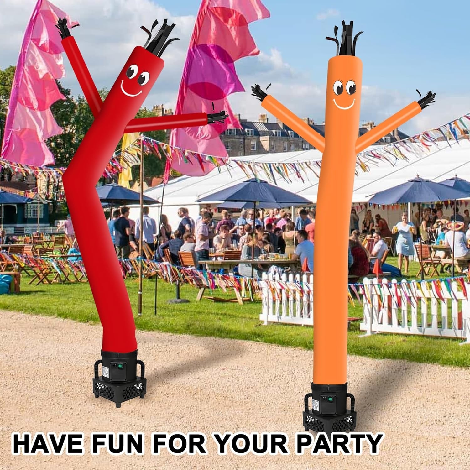 Complete 6FT Red Hot Chili Pepper Sky Dancer Inflatable Tube Man Blower