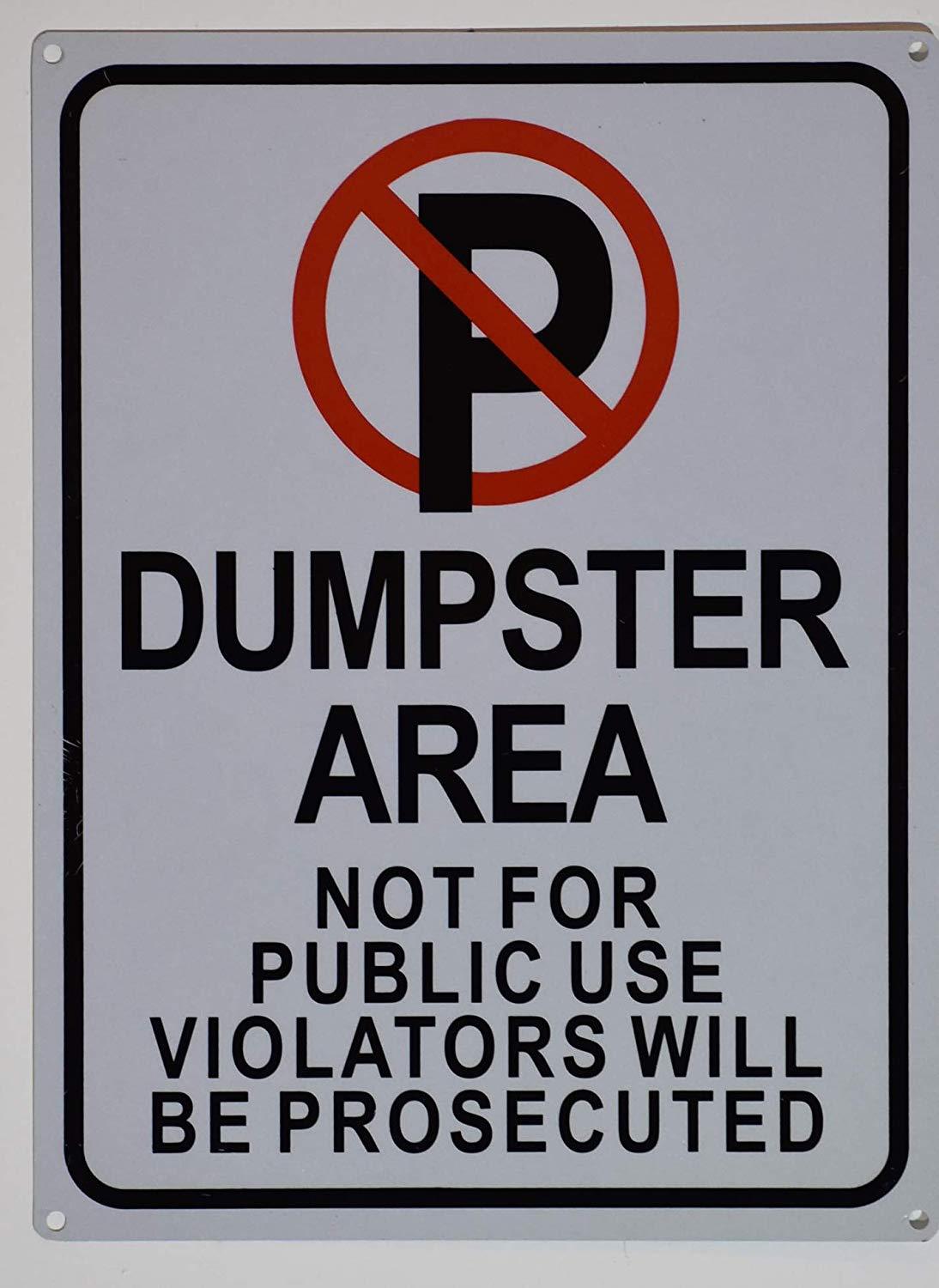 No Parking Symbol/Dumpster Area Not for Public Use Violators ..-REF24-1027