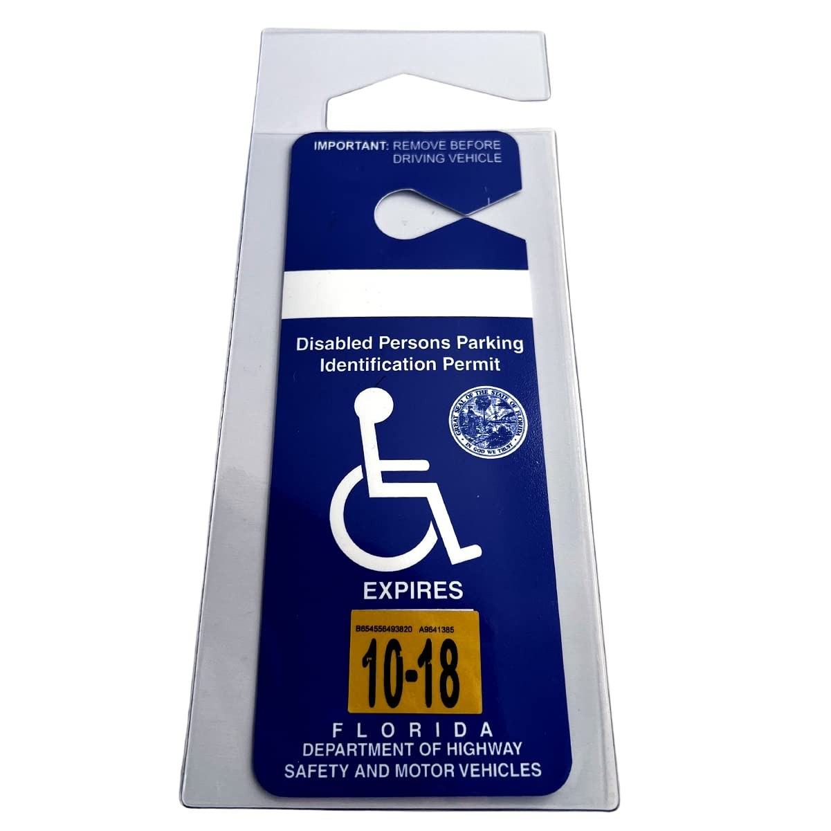 2 Pack – Clear Handicap Parking Placard of Two, Clear, Transparent