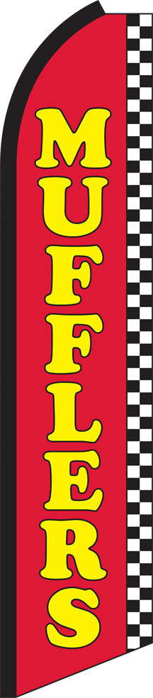 SWOOPER FEATHER FLUTTER FLAG MUFFLERS SIGN ADVERTISING HALF SLEEVE SUPER