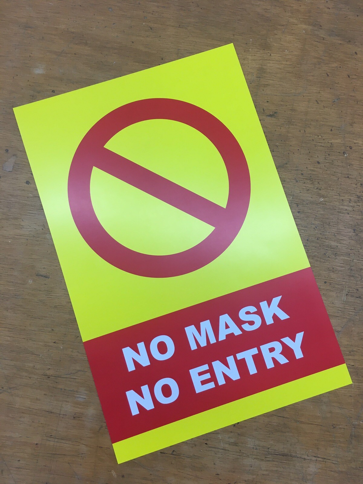 NO MASK NO ENTRY POSTER SIGN 11X17 2 Pack NEW SOCIAL HEALTH