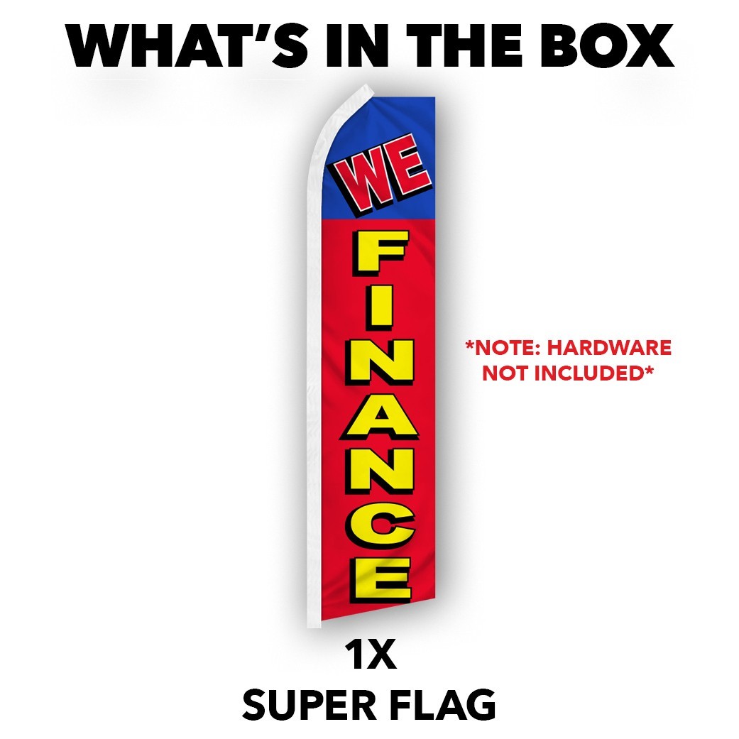 We Finance Advertising Swooper Feather Flutter Flag Financing