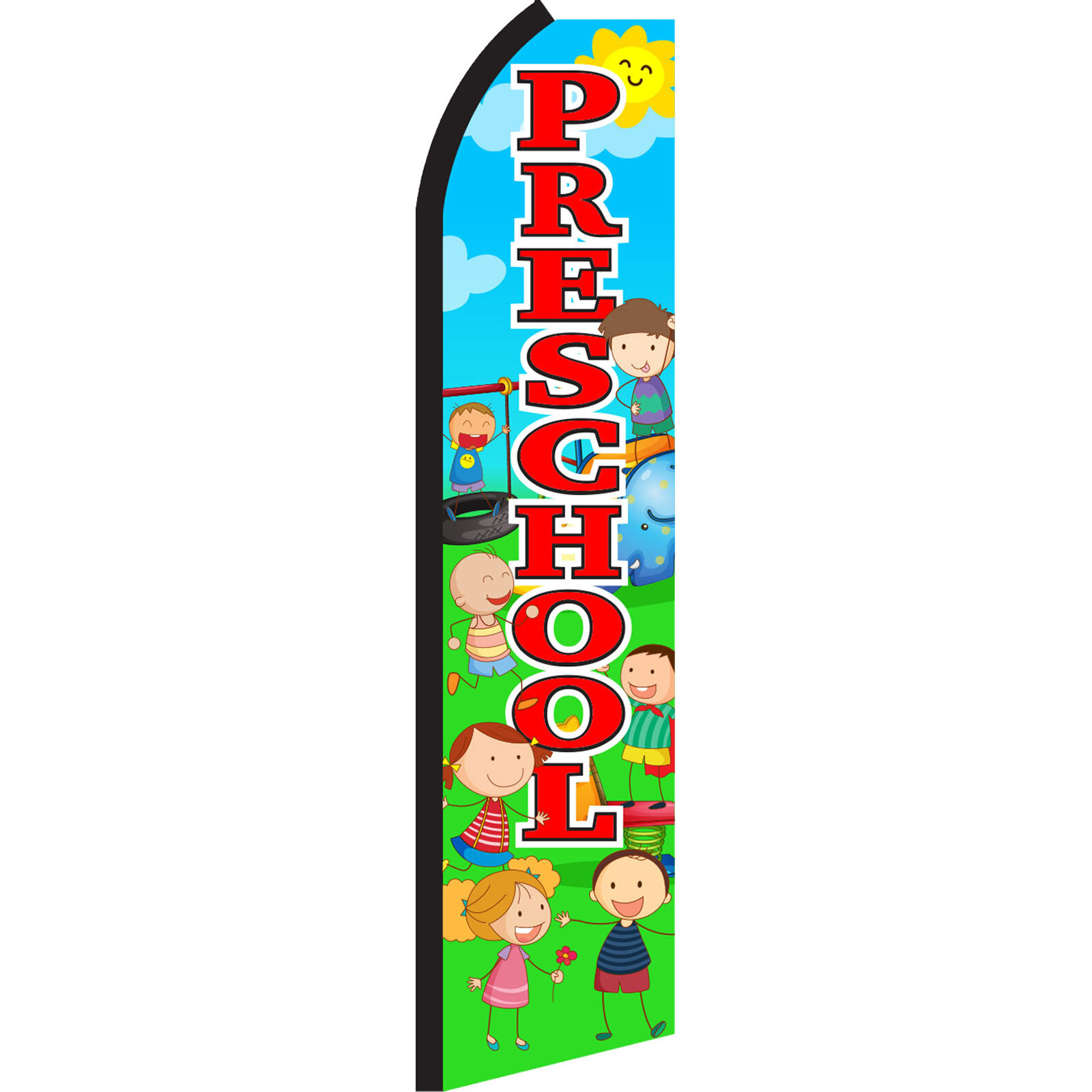 Preschool 2 1/2 ft X 11 1/2 ft Polyester Swooper Flag