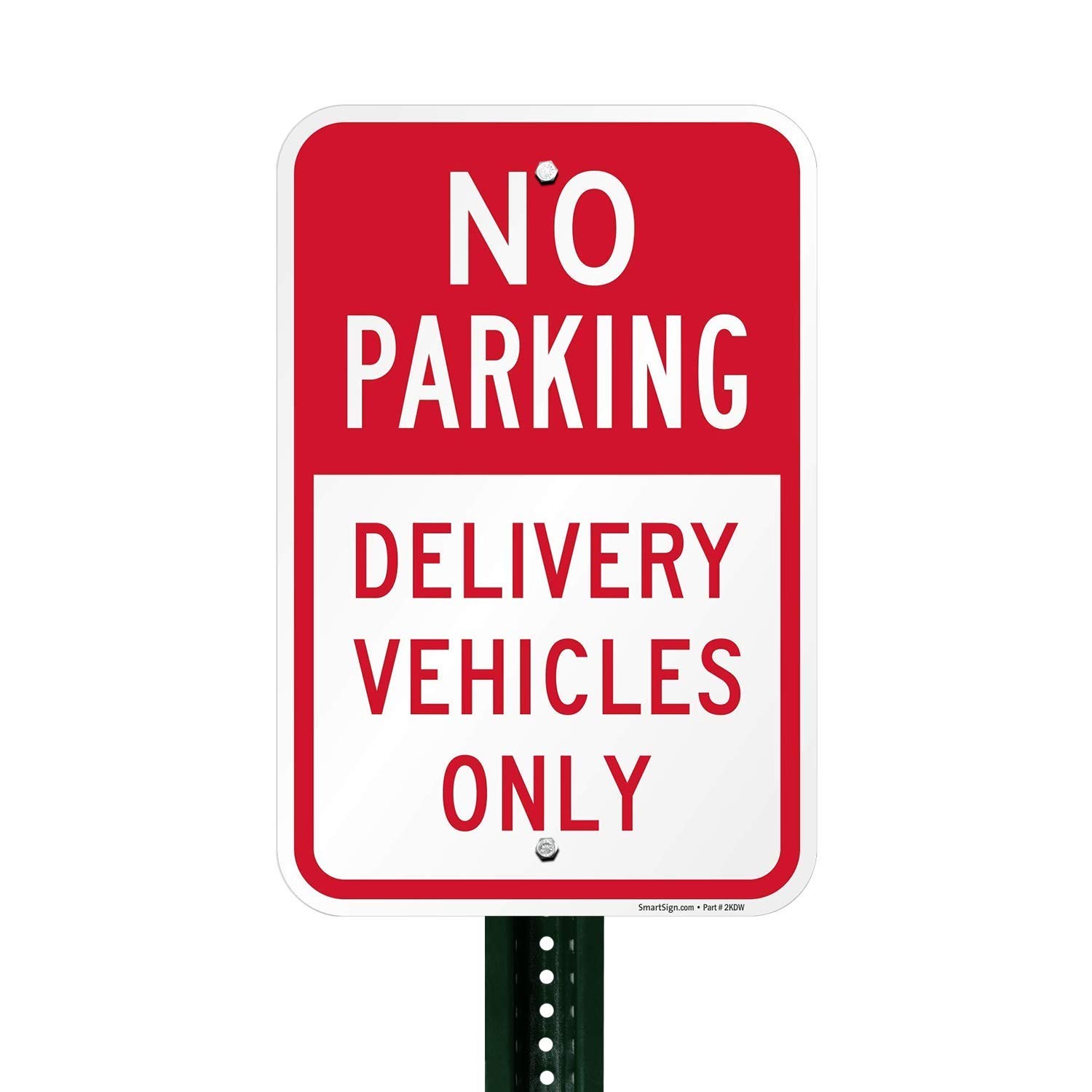 No Parking Delivery Vehicles Only Sign 12×18 Inch Aluminum Weatherproof