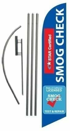 Smog Check Star Certified Test and Repair 15ft Feather Banner Swooper Flag…