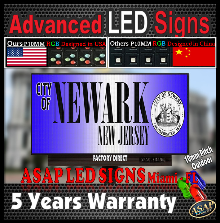 LED Sign Outdoor Board Full Color Programmable 19 in x 165 in – Made in USA