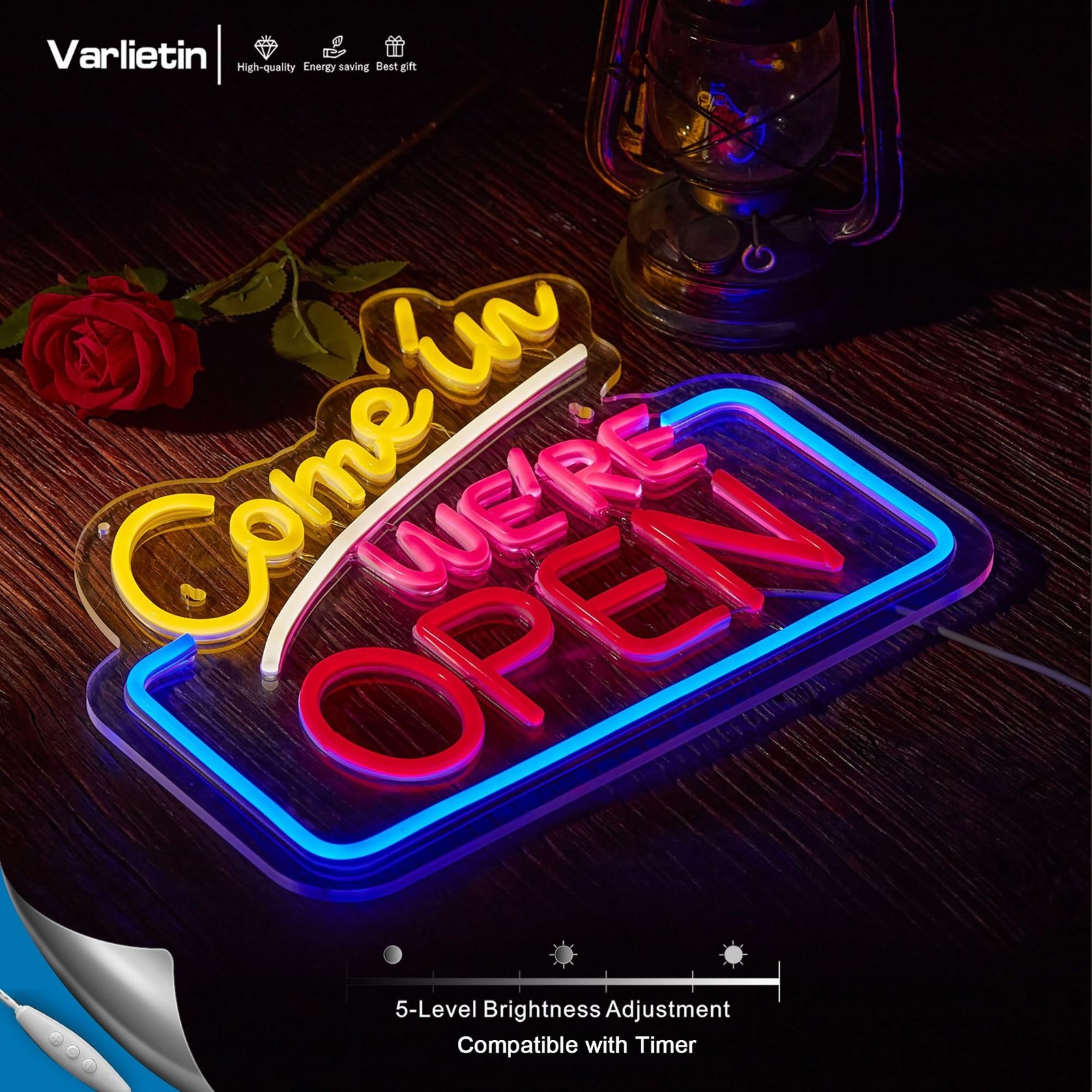 Come In We’re Open Neon Sign for Wall Decor, Open LED Neon Signs Lights for C…