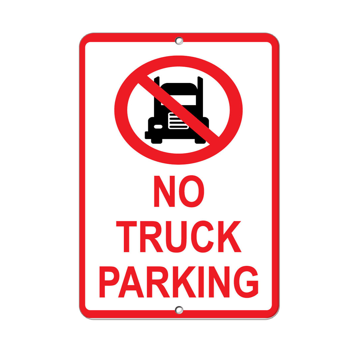 Vertical Metal Sign Multiple Sizes No Truck Parking C Weatherproof Street