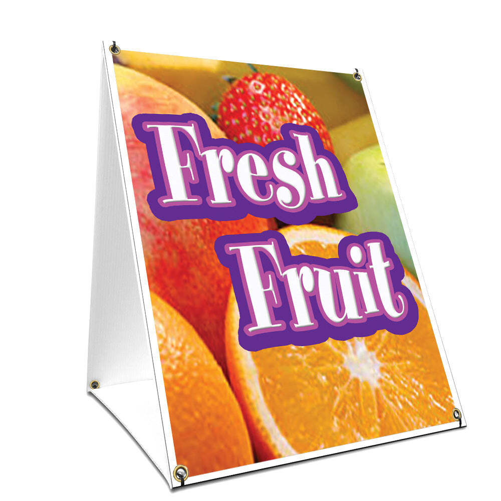 Fresh Fruit Yard Sign & Stake outdoor plastic coroplast window