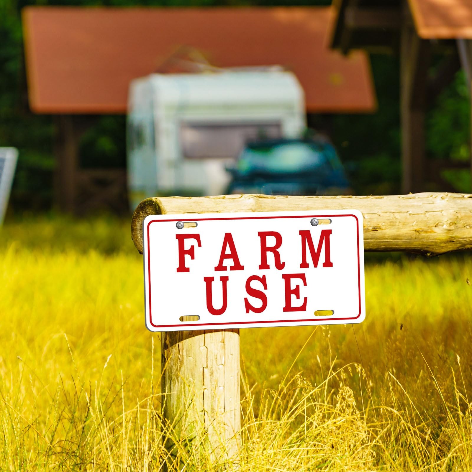 4 Pieces Farm Use ID Tag Sign Aluminum Reflective Sign Rust Free Farm Use Pla