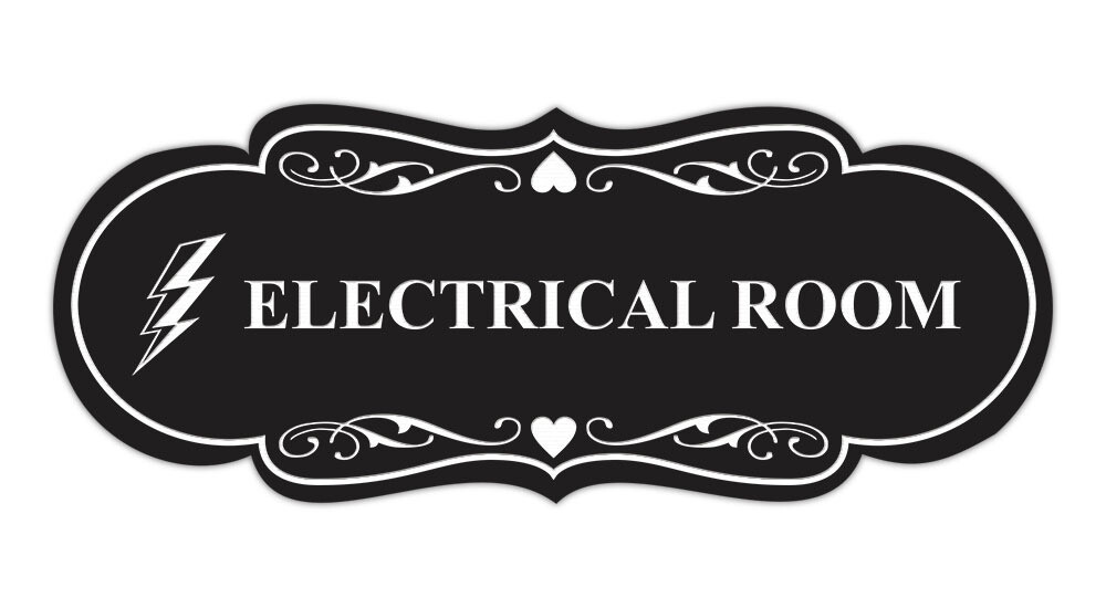Designer Electrical Room (Lightning) Wall or Door Sign