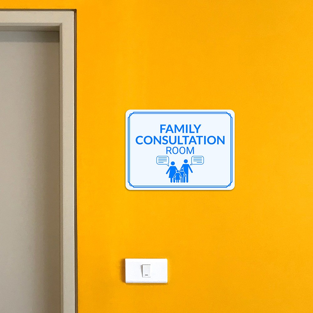 Classic Framed Plus Family Consultation Room Door or Wall Sign