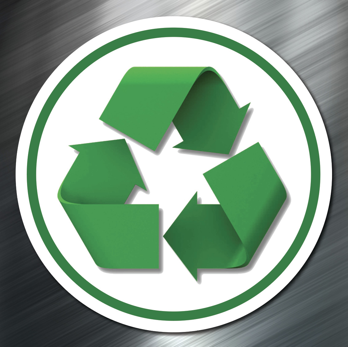 (1) RECYCLE Sign Sticker Business Decal Store 3″ Diameter Window Door HOME NEW