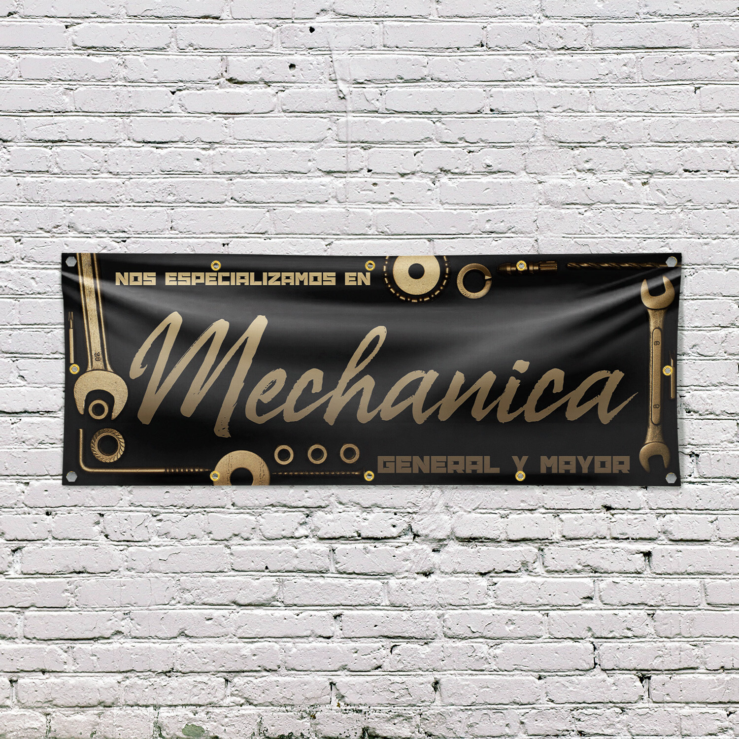 Nos Especializamos en Mechanica General y Mayor Vinyl Banner Sign Metal Grommets