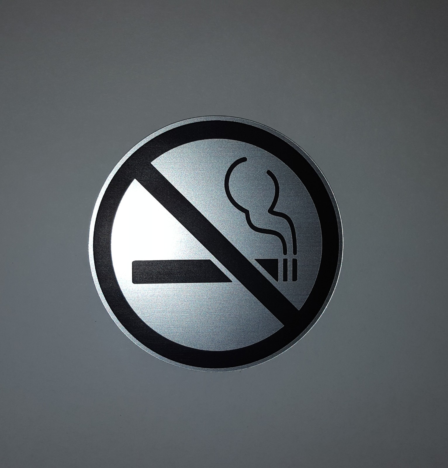 NO SMOKING Symbol_3″x 3″ Round Sign_Indoor/Outdoor_Home Business Car