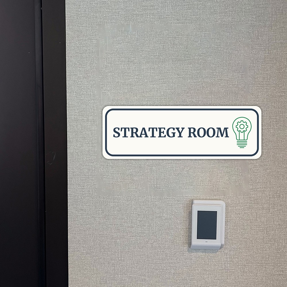 Standard Plus Strategy Room Wall or Door Sign | Office Room Directions