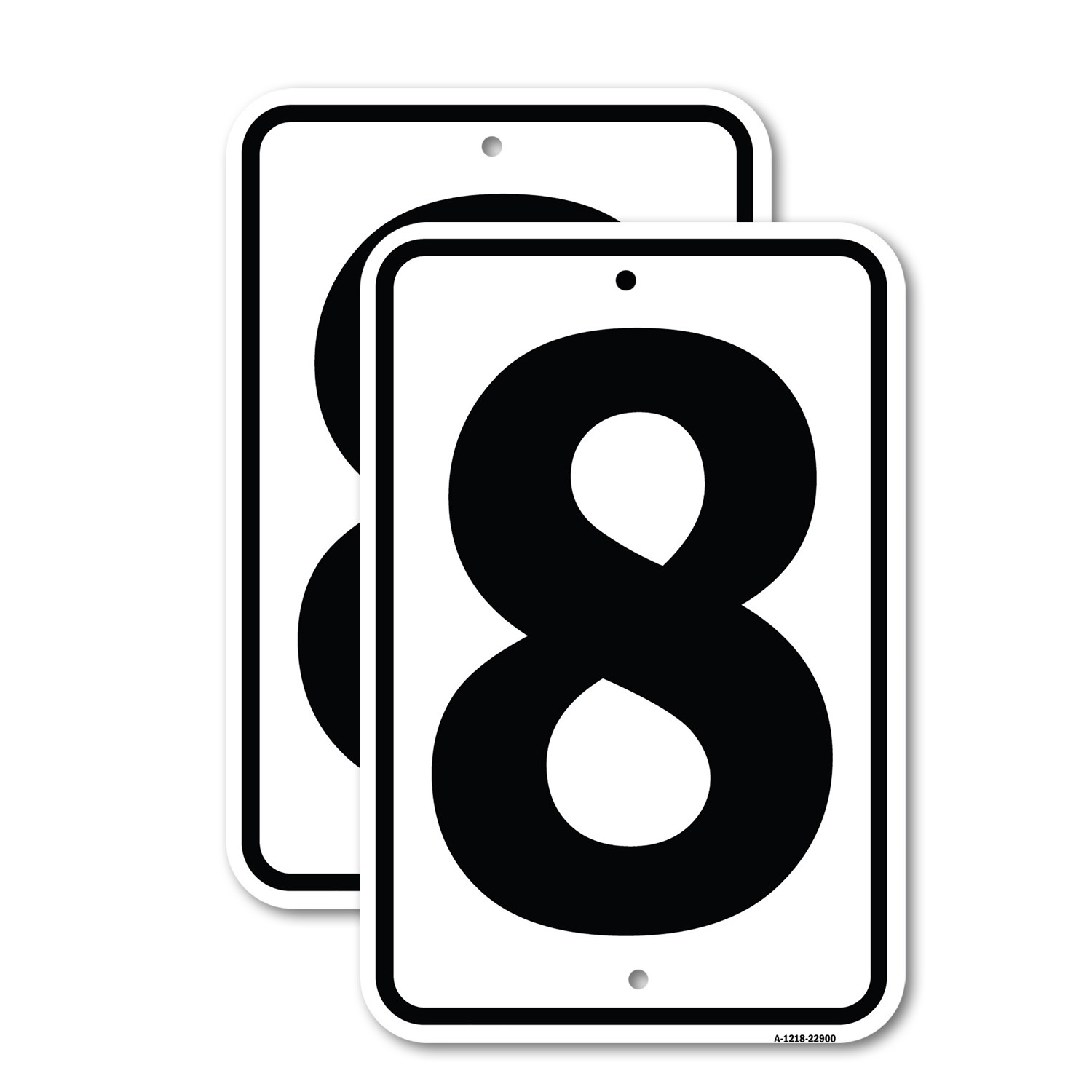 Sign with Number ‘8 Heavy Gauge Aluminum Parking Sign Rust Proof