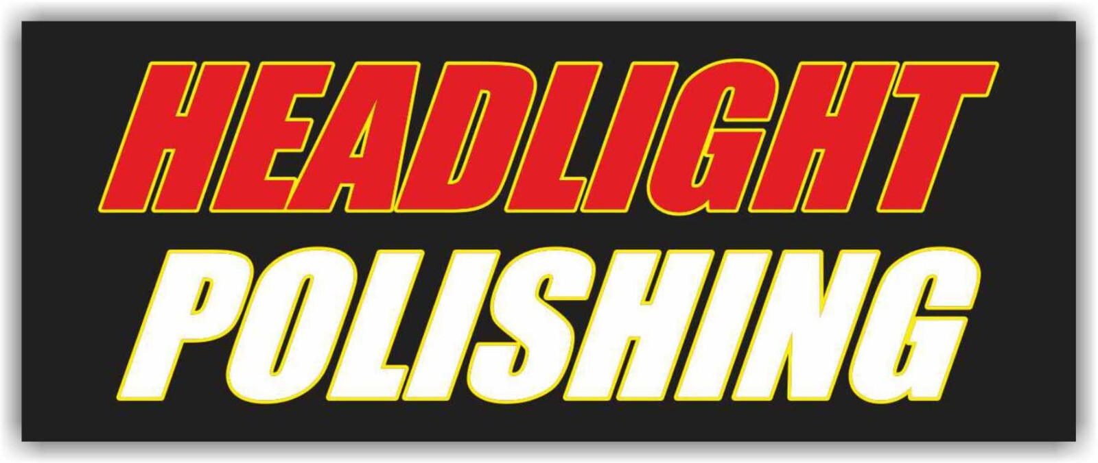 HEADLAMP POLISHING Lemonade Advertising Banner Vinyl Mesh Sign Auto Body Detail