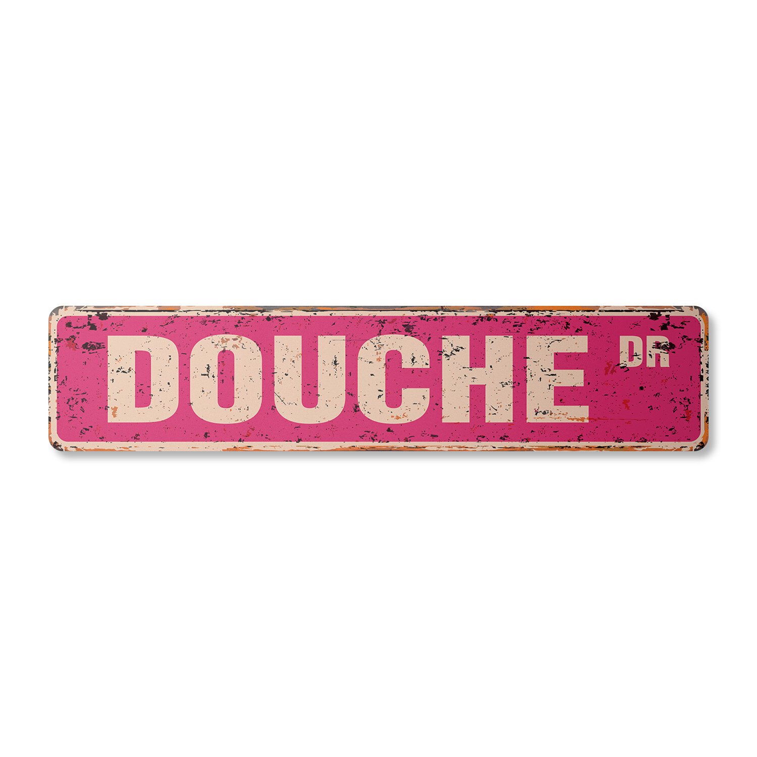 DOUCHE DRIVE Vintage Street Sign Metal Plastic bag douchebag joke funny birthday